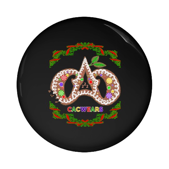 Christmas Bakery Gingerbread Cookie Pastry Logo Pin Buttons