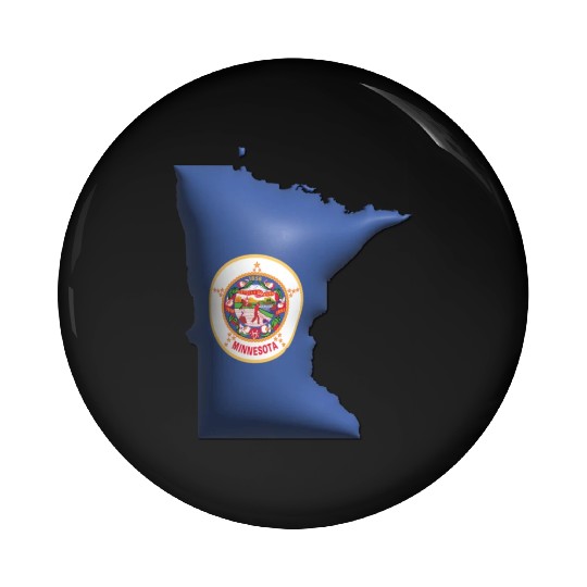 Minnesota - 3D Flag Map Pin Buttons