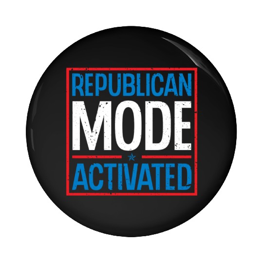 Republican Mode Activated American Voter Voting Pin Buttons