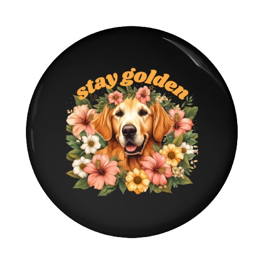 Dog Lovers Golden Retriever Pin Buttons