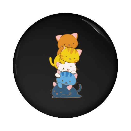 Arotic Aual Pride Lgbtq Kawaii Cats Aroace Pin Buttons