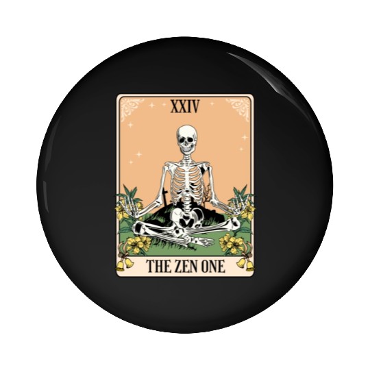 Funny Tarot Card Yoga Meditation Zen Pin Buttons