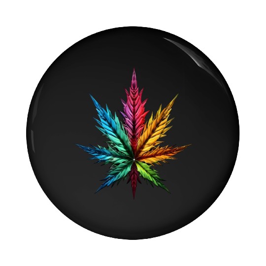 Spectrum Splendor: The Vivid Leaf Pin Buttons