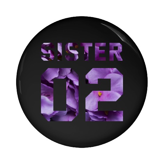 COUPLE FLOWER SISTER 02 Pin Buttons