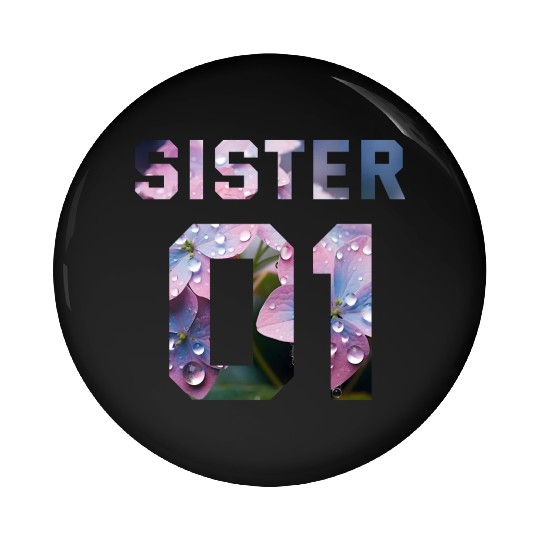 COUPLE FLOWER SISTER 01 Pin Buttons