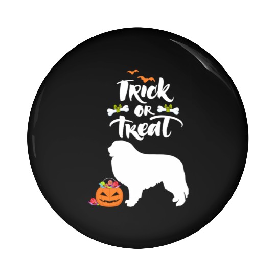 Trick Or Treat Great Pyrenees Dog Halloween Pin Buttons