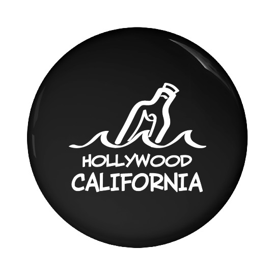 Hollywood California Message In A Bottle Souvenirs Pin Buttons