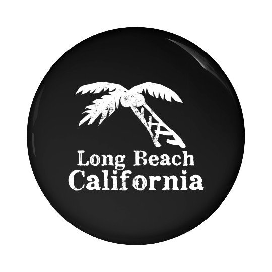 Long Beach California Palm Tree Souvenirs Gifts Pin Buttons