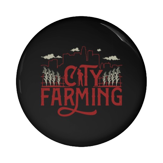 city farmer Pin Buttons