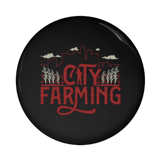 city farmer Pin Buttons