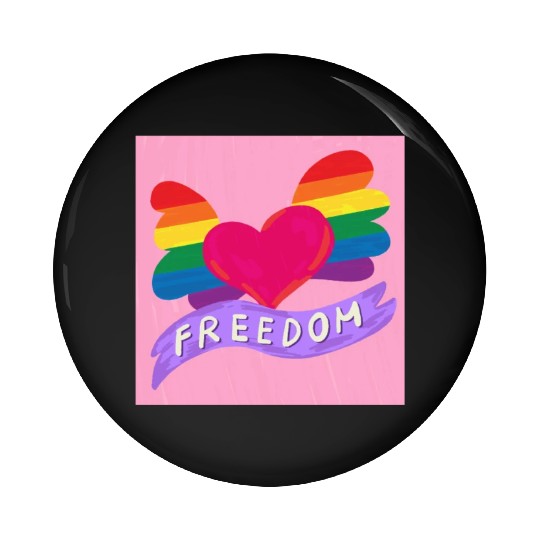 Love Freedom Pin Buttons