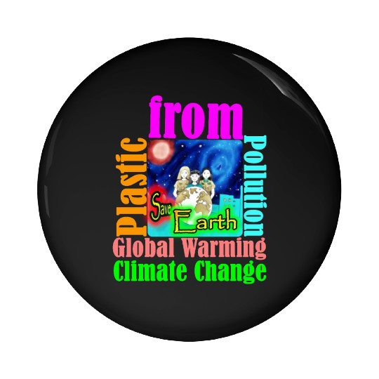 Save Earth Pin Buttons