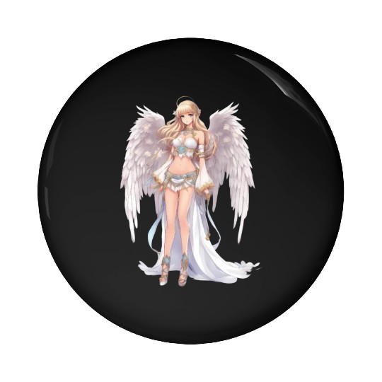 Heavenly Divine Anime Angel Goddess Pin Buttons