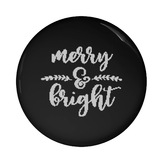 Merry And Bright Meme Funny Christmas Vintage Pin Buttons