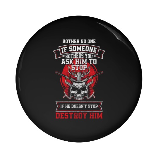 Fighter Martial Arts Fighter Honor Katana Pin Buttons