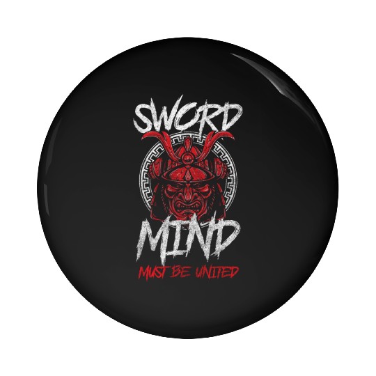 Fighter Martial Arts Manga Katana Pin Buttons