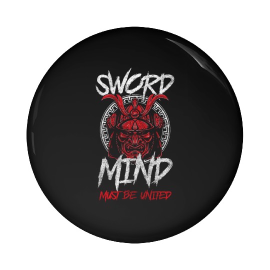 Fighter Martial Arts Manga Katana Pin Buttons