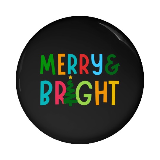Merry and Bright Pin Buttons