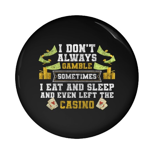 Card Game Poker Face Bluff Pin Buttons