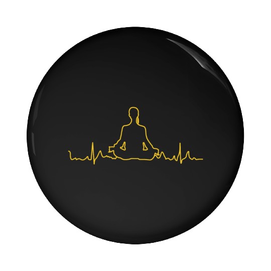 Yoga Meditation Meditating Pin Buttons