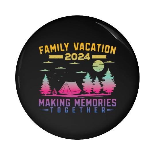 Summer Family Vacation Making Memories Pin Buttons
