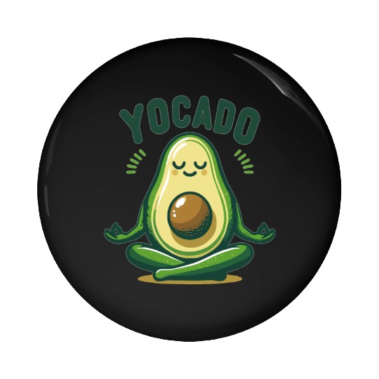Yocado Peaceful Avocado Pin Buttons