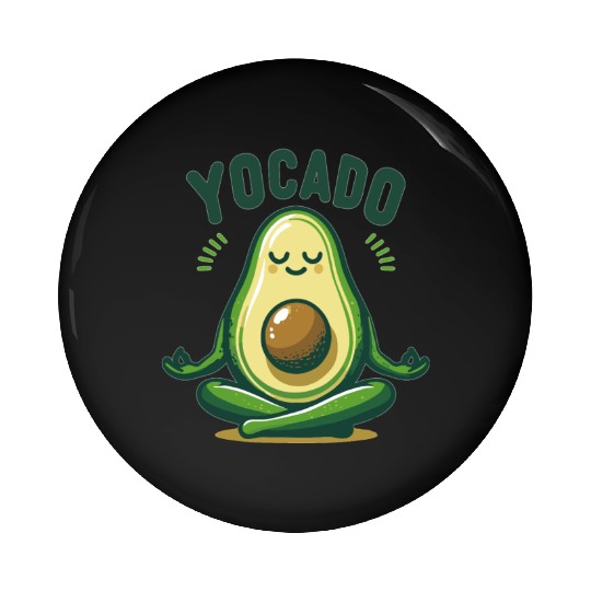 Yocado Peaceful Avocado Pin Buttons