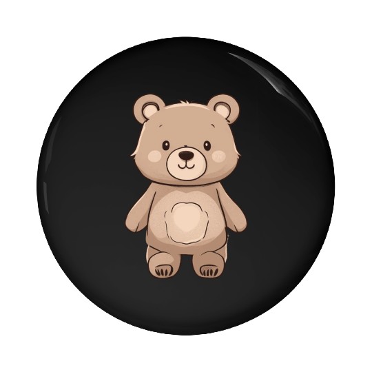 Baby Brown Bear Pin Buttons