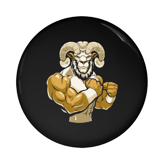 Workout Gym Sheep Pin Buttons