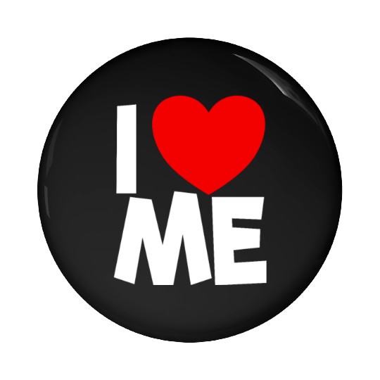 I Love Me Red Heart Self Love Affirmation Pin Buttons
