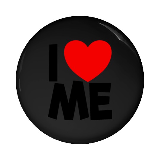 I Love Me Red Heart Self Love Affirmation Pin Buttons