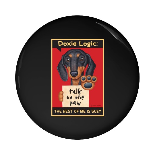 Dachshund Logic Pin Buttons