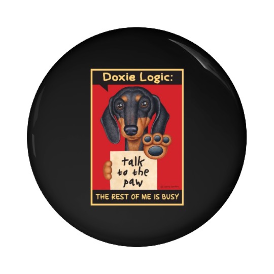 Dachshund Logic Pin Buttons