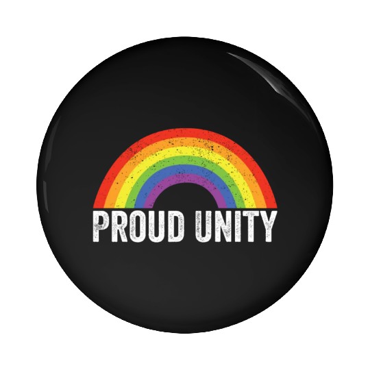 Proud Unity Gay Pride LGBT Ally Rainbow Flag Pin Buttons