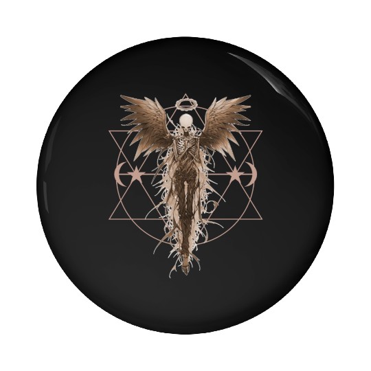 Angel Skeleton Geometric Witchcraft Ethereal Gothi Pin Buttons
