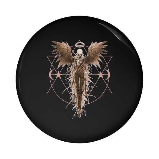 Angel Skeleton Geometric Witchcraft Ethereal Gothi Pin Buttons