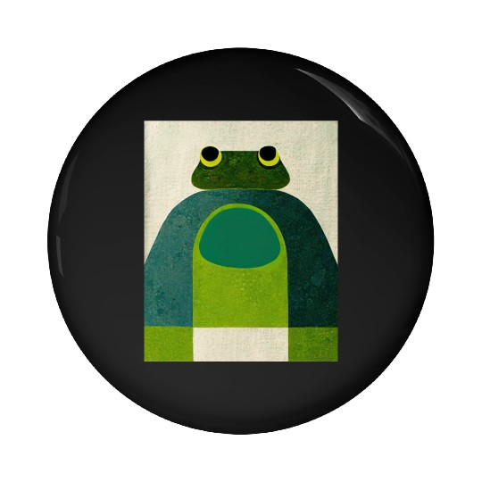 Mod Frog Tres - Frog Art design Pin Buttons