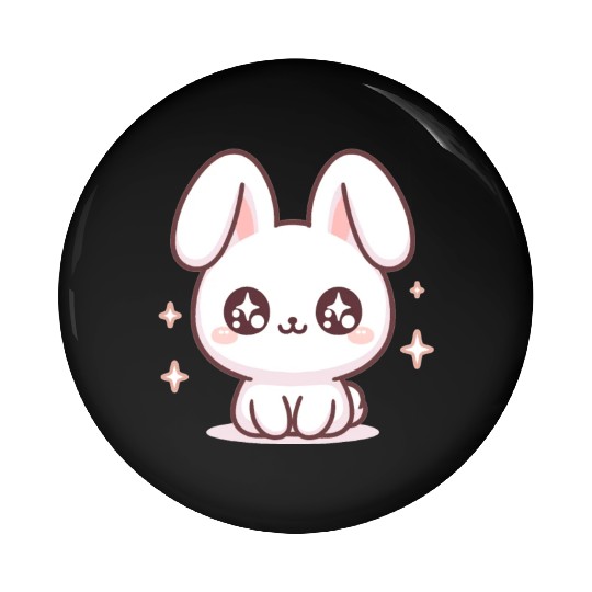 Rabbit Bubble Tea Kawaii Pin Buttons