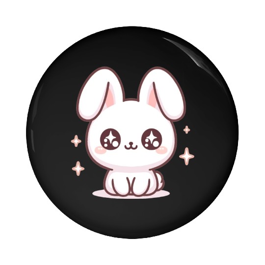 Rabbit Bubble Tea Kawaii Pin Buttons