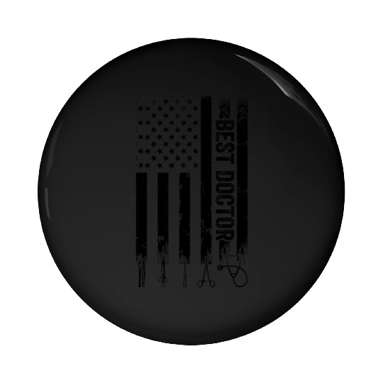 Best Doctor US Flag Hospital Doctor Pin Buttons