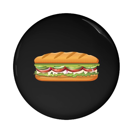 Subway Sandwich Design Pin Buttons