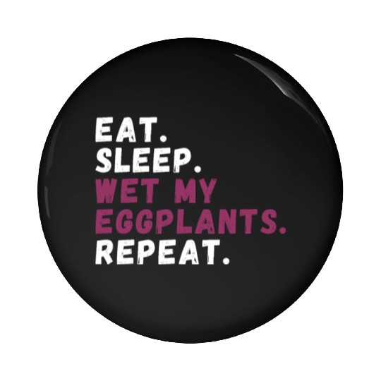 Eggplant Lover Healthy Cuisine Gardening Pin Buttons