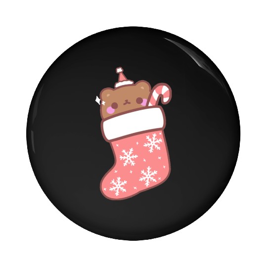 Teddy bear in a boot Pin Buttons