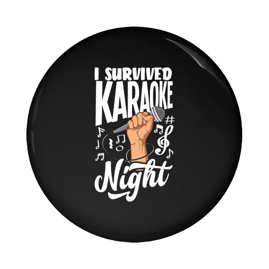 Funny Karaoke Singer Singing Musician Karaoke Gift Pin Buttons