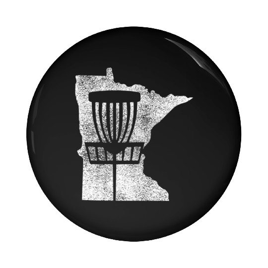 Minnesota Disc Golf State With Baet Distressed Pin Buttons