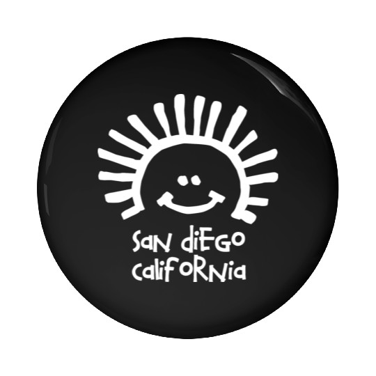 San Diego California Sun Smiley Face Souvenirs Pin Buttons