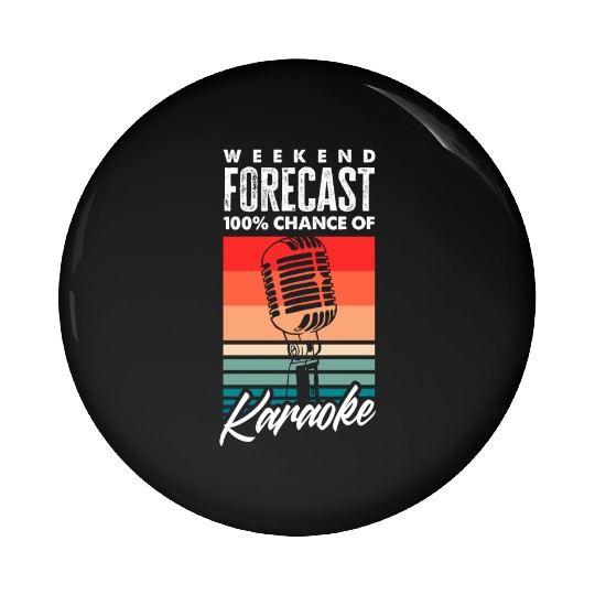 Funny Karaoke Singer Singing Musician Karaoke Gift Pin Buttons