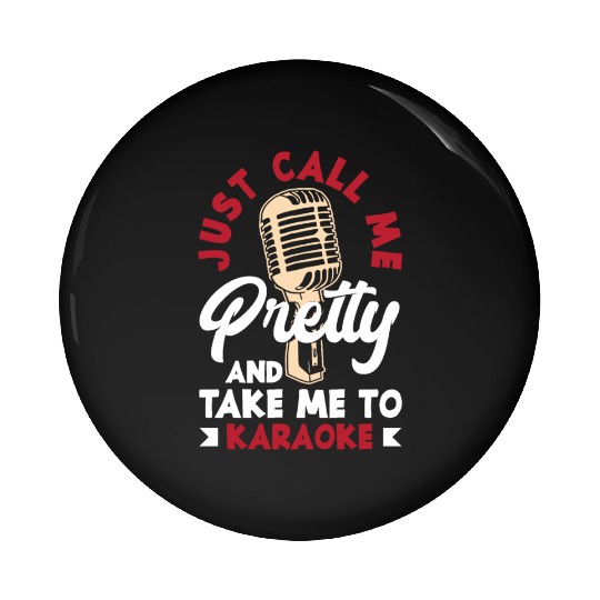 Funny Karaoke Singer Singing Musician Karaoke Gift Pin Buttons