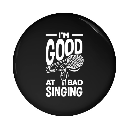 Funny Karaoke Singer Singing Musician Karaoke Gift Pin Buttons