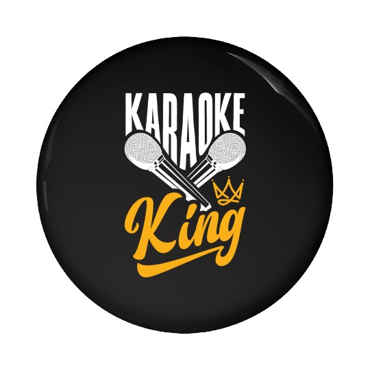 Funny Karaoke Singer Singing Musician Karaoke Gift Pin Buttons